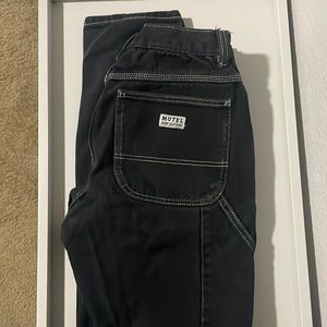 Motel Rocks Black Cargo Pants
